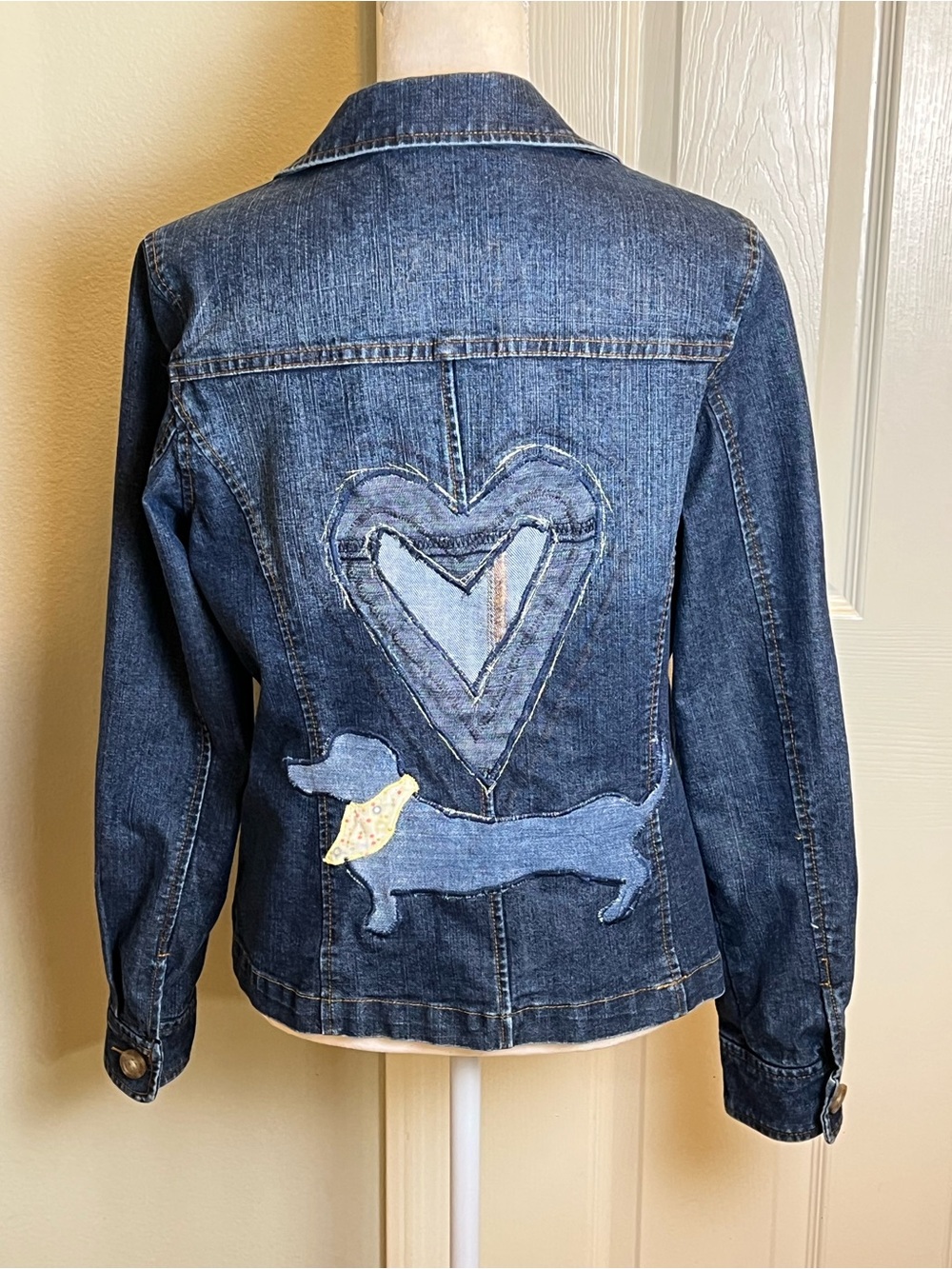 DACHSHUND Upcycled Denim Jacket